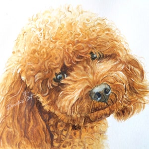 Custom pet portrait watercolor image 10