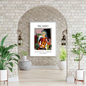 picasso exhibition poster, 18x24 print picasso, picasso dream print, picasso art print