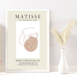 Abstract Printable Wall Art, Henri Matisse Exhibition Poster, Matisse Print Women, Matisse Soft Woman