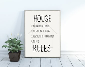 Letreros de Airbnb Señalización moderna de Airbnb Letreros imprimibles de Airbnb Plantillas de Airbnb Letreros de alquiler de vacaciones VRBO Decoración de Airbnb