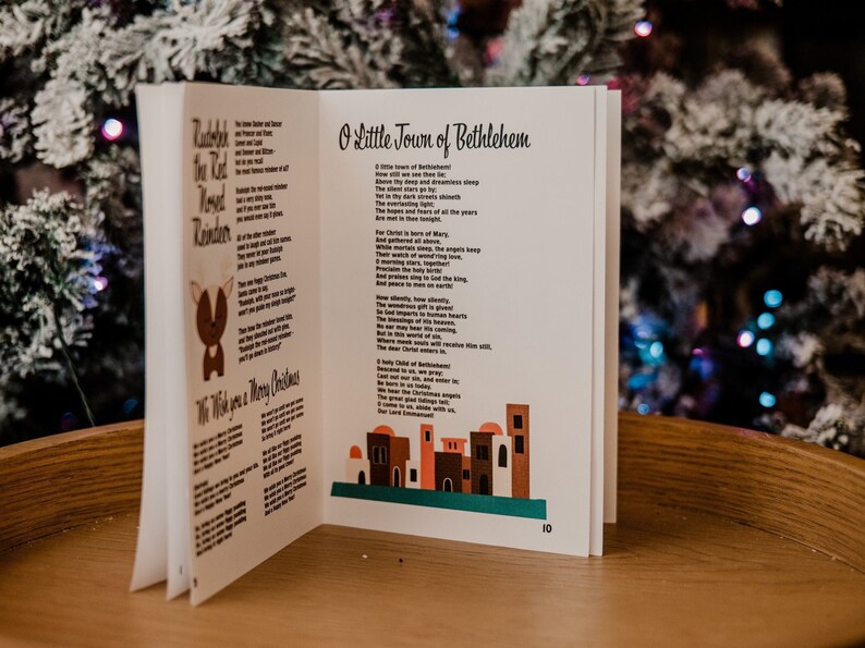 Christmas Carols Booklet Printable Christmas Caroling Book - Etsy