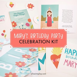 Mary&#39;s Birthday Party Celebration Kit | Nativity of the Blessed Virgin Mary, Catholic Feast Days for Kids, Coloring, Activities, Decorations