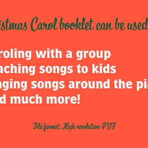 Christmas Carols Booklet Printable Christmas Caroling Book - Etsy