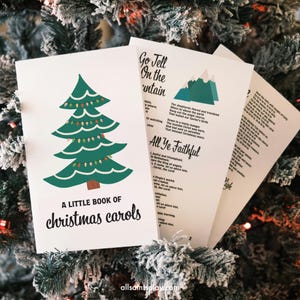 Christmas Carols Booklet | Printable Christmas Caroling Book, Christmas ...