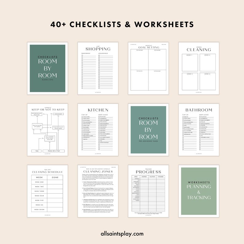 Catholic Lenten Devotion for Moms, Home Organization Guide & Cleaning Checklists for Homemakers, Motherhood Routine Planner image 5