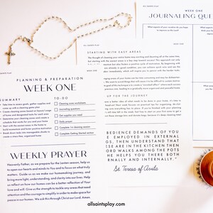 Catholic Lenten Devotion for Moms, Home Organization Guide & Cleaning Checklists for Homemakers, Motherhood Routine Planner image 6