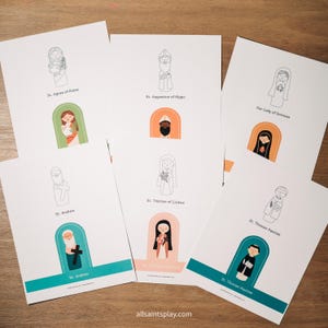 Standing Saints | Catholic Homeschooling, Saints for Kids, All Saints Day, Saint Crafts, Religious Education Activity, Catholic Classroom
