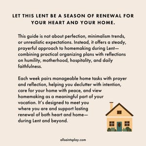 Catholic Lenten Devotion for Moms, Home Organization Guide & Cleaning Checklists for Homemakers, Motherhood Routine Planner image 11
