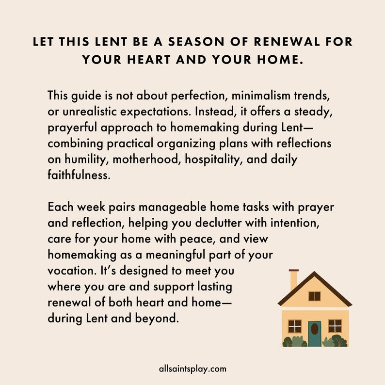 Catholic Lenten Devotion for Moms, Home Organization Guide & Cleaning Checklists for Homemakers, Motherhood Routine Planner image 11
