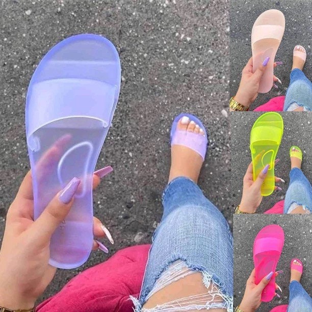 jelly slides women's