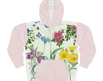 Wildflower Garden Unisex Pullover Hoodie (AOP)