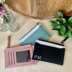 Monogram purse, Personalised card holder, Women's wallet, personalised gift, personalised gift for her, Card Holder