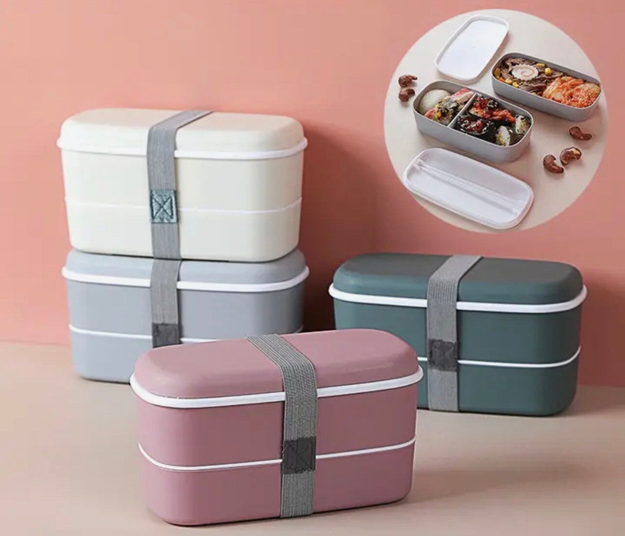 Bonsal Small Lunch Box Lunch Tote Bag Adult Lunch Bags for Women Rectangle Lunch Boxes Lunch Cooler Insulated Snack Bag Lunch Pail Cute Lunch Box Meal