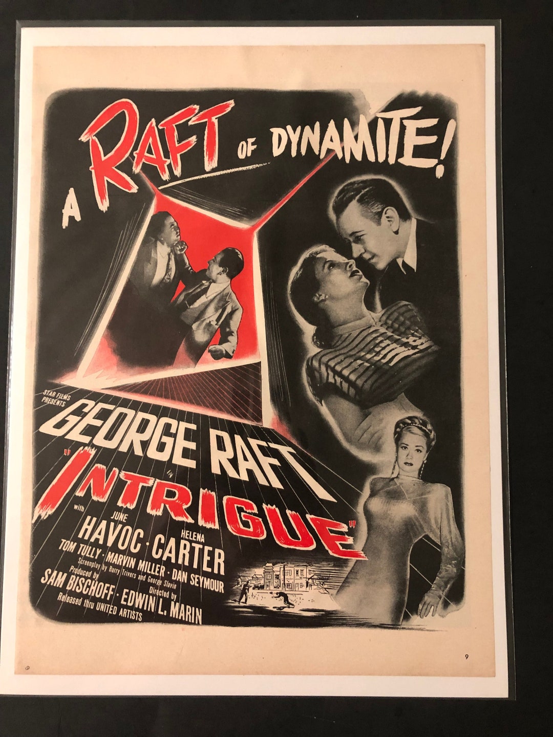 1948 Vintage Ad - George Raft in Intrigue - Etsy