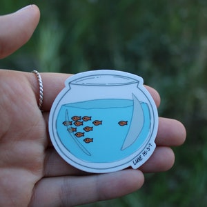 Fischschale | Bibel Aufkleber | Jesus Sticker | Wasserflasche Aufkleber | Journal Sticker | Laptop Aufkleber | Handarbeit | Vinyl Sticker