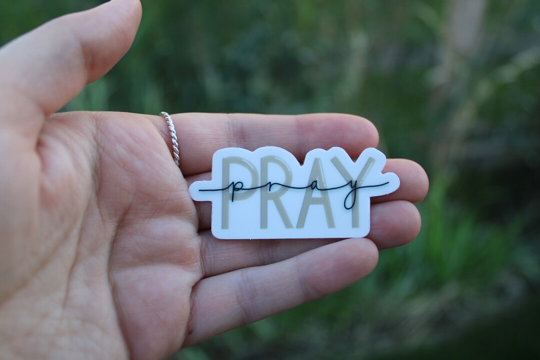 Pray | Bible Sticker | Jesus Sticker | Water Bottle Sticker | Journal ...