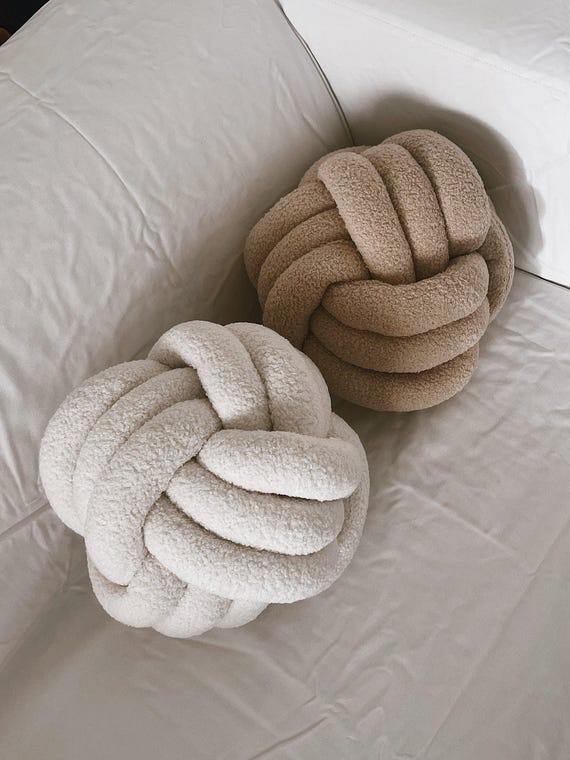 Etsy knot pillow deals