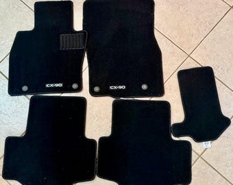 Juego de 5 alfombrillas negras para Mazda CX-90 (delanteras y traseras)