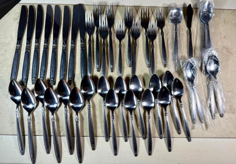 Rose Stainless Steel Japan Flatware - Etsy