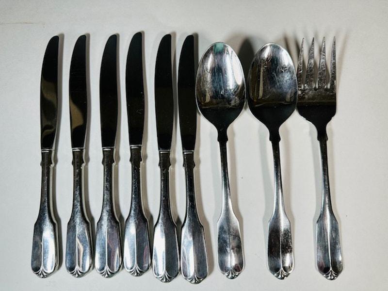 Cubiertos De Acero Inoxidable Gloria Oneida Wm Rogers De 9 Piezas, Cuchillos, Cucharas Y Tenedores - México