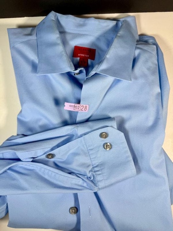 Alfani Slim Fit Stretch Men's Large Shirt Blue - Etsy Alfani Slim Fit Stretch Men's Large Shirt Blue - Etsy