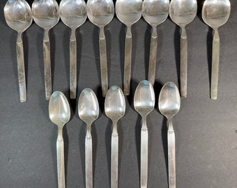 13 Community Twilight Silverplate Spoons Soup Tea