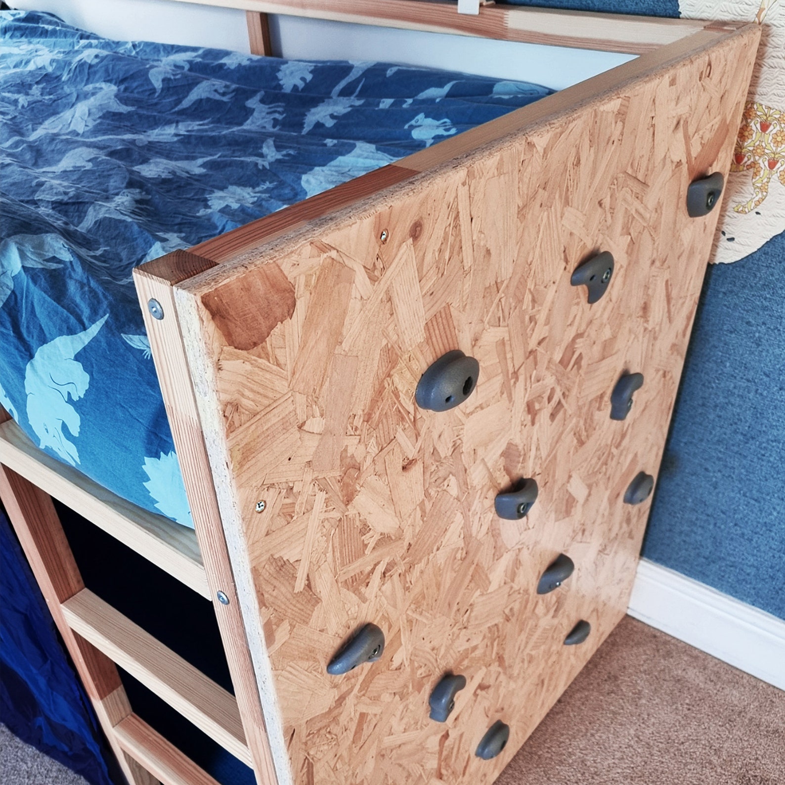 Kids KURA Bed Climbing Wall Panel / IKEA Hack / Children's - Etsy