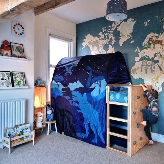 Kids KURA Bed Climbing Wall Panel / IKEA Hack / Children's Rock Wall/ Osb /  Plywood / Eco Friendly / Made in UK 
