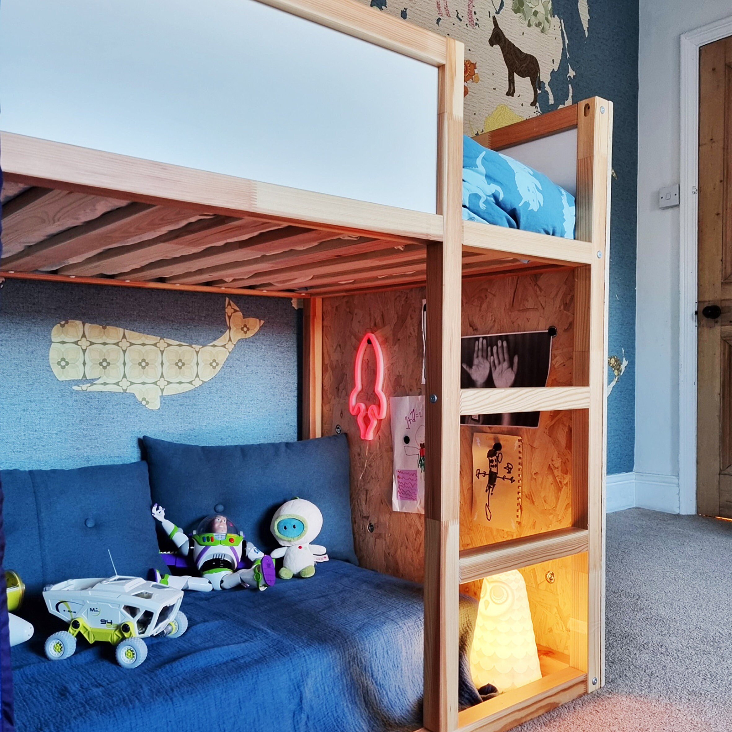 Kids KURA Bed Climbing Wall Panel / IKEA Hack / Children's - Etsy