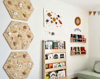 Kids Climbing Wall Panels (standard) / ECO sustainable materials / Handmade in UK / OSB or Plywood