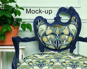 PAIR of Customizable Asymmetrical Vintage Armchairs: French Art Nouveau Style