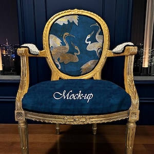 CUSTOM ORDER: Elegant French Accent Chair - Vintage Armchair - Statement Chair