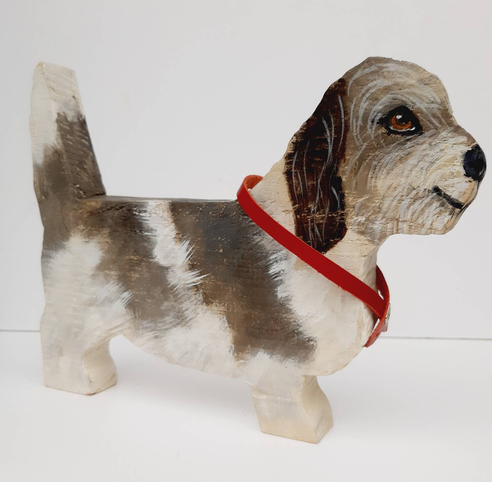 Basset Griffon Vendeen Grande Petite Handmade Wooden Decoration. Unique Gift Can Be Customised To Ma