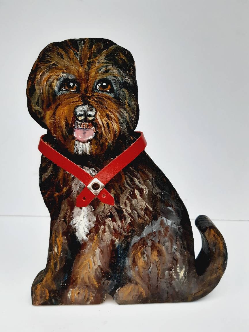 Chocolate Cockapoo Doodle Handmade Wooden Decoration. Unique Gift Can Be Customised To Match Your Ow