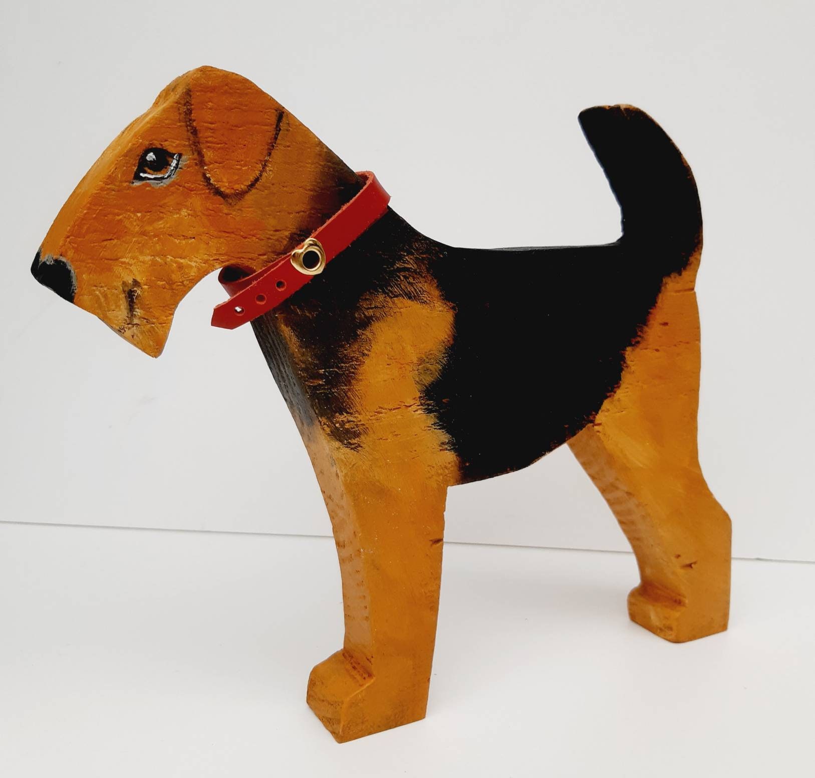 Airedale Terrier Handmade Wooden Decoration. Unique Gift Can Be Customised To Match Your Own Doggo 2