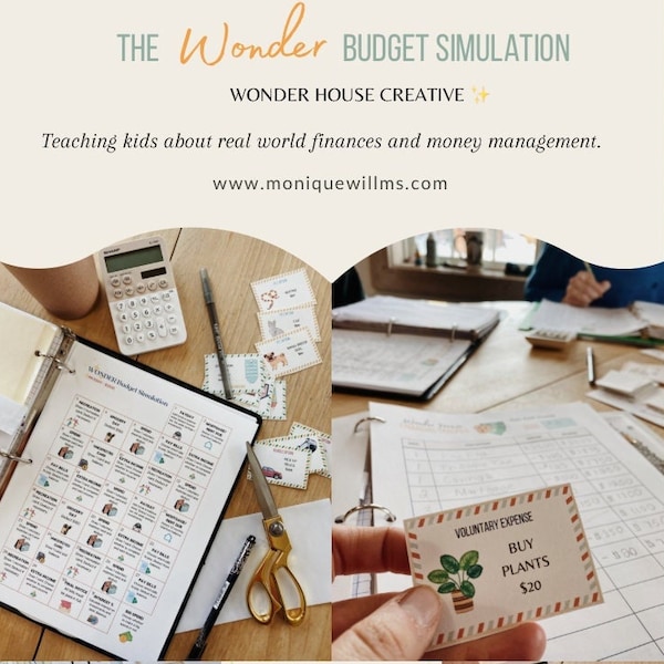 Wonder Budget Simulation, Teach Balancing a Budget, Budget Simulator for Kids, Real Life Finances, Life Skills, Homeschool Resource