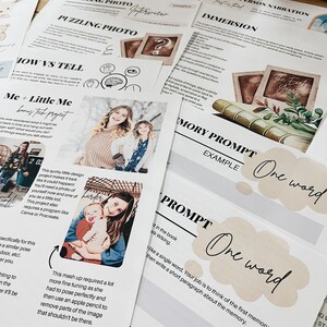 May include: A set of printable worksheets for a memory prompt activity. The worksheets feature a light brown background with a white cloud shape containing the text "One word" in black cursive writing. The worksheets are designed to help people think about their memories and write about them.