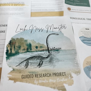 Loch Ness Monster Guided Research Project, Essay Writing, Research Paper, Homeschool Resource, Middle School, English Language Arts
