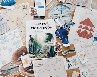 Wilderness Survival Printable Escape Room, Classroom, Middle School, Homeschool, Print at Home, Nature Skills