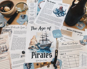 The Age of Pirates Deep Dive Unit Study, Middle School History, Print at Home, High School Social Studies, Geography, ELA