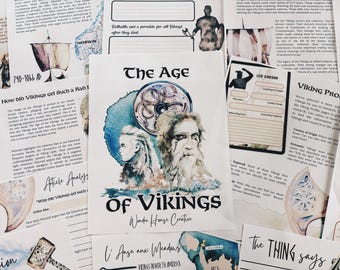 The Age of Vikings History and Language Arts Unit Study, Middle and High School Printable, Open and Go