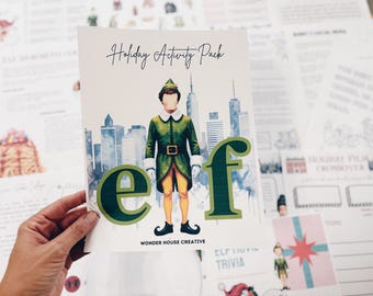 Elf Holiday Activity Pack, Movie Christmas Activities, Middle school + Early Learners, December, Santa Resource