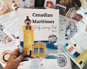 Canadian Maritimes Early Learning Pack, Pre-school, Homeschool, Printable, Watercolour, Print at Home,