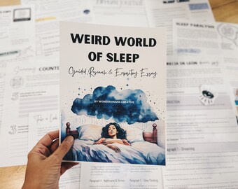 Weird World of Sleep Guided Research & Expository Essay Project, grades 7-11, Parasomnia, Teach Writing, Middle School, High School