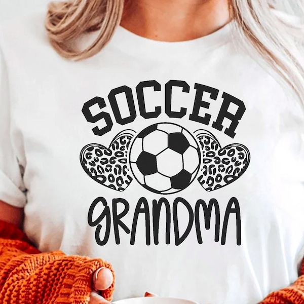 Soccer Grandma Svg Png, Leopard Soccer Heart Svg, Leopard Heart Svg, Grandma Fan, Soccer Grandma Shirt Svg, Soccer Ball Grandma Svg