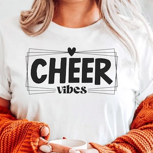 Cheer Vibes Svg Png, Cheerleader Svg, Cheer Mom Svg, Groovy Cheer Svg, Cheer Fan Svg, Cheerleading Png Svg Cut file