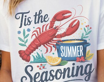 Langusten sieden Saison PNG, Langusten Png, lustiger Sommer, Langusten-Shirt Design Retro Langusten Kokette Vintage Design Fischer