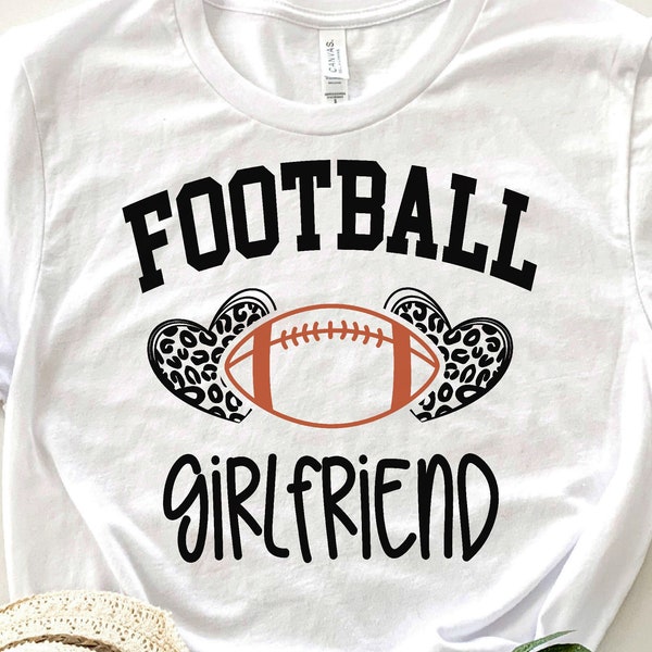 Football Girlfriend svg, Football svg, Leopard Heart Svg, Football Girlfriend Shirt svg, Football Family Svg, Love Football Svg Shirt
