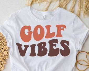 Golf Vibes Svg Png, golfing svg, golfer clipart, golf quote, Wavy Stacked style, For Shirt, Mug, Cutting, Shirt etc.