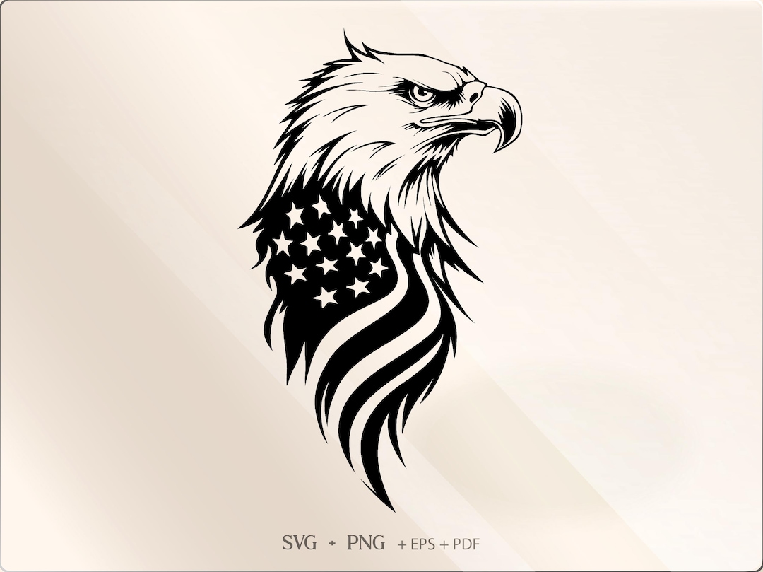 American Eagle Svg - Patriotic Flag Svg Design, Bald Eagle Usa Freedom ...